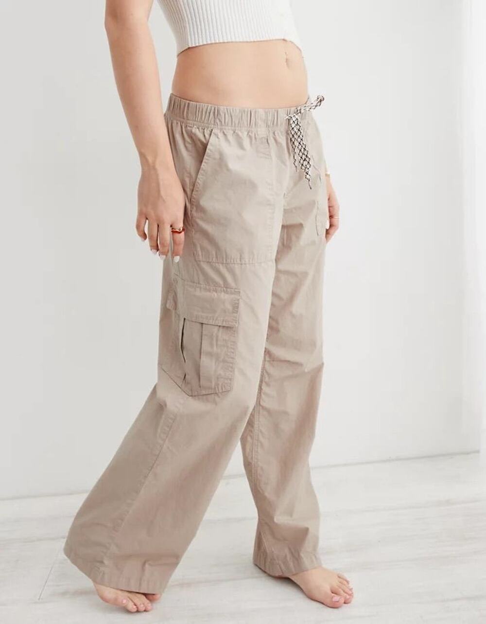 Aerie Baggy Cargo Pants Dusty Mauve Size Large